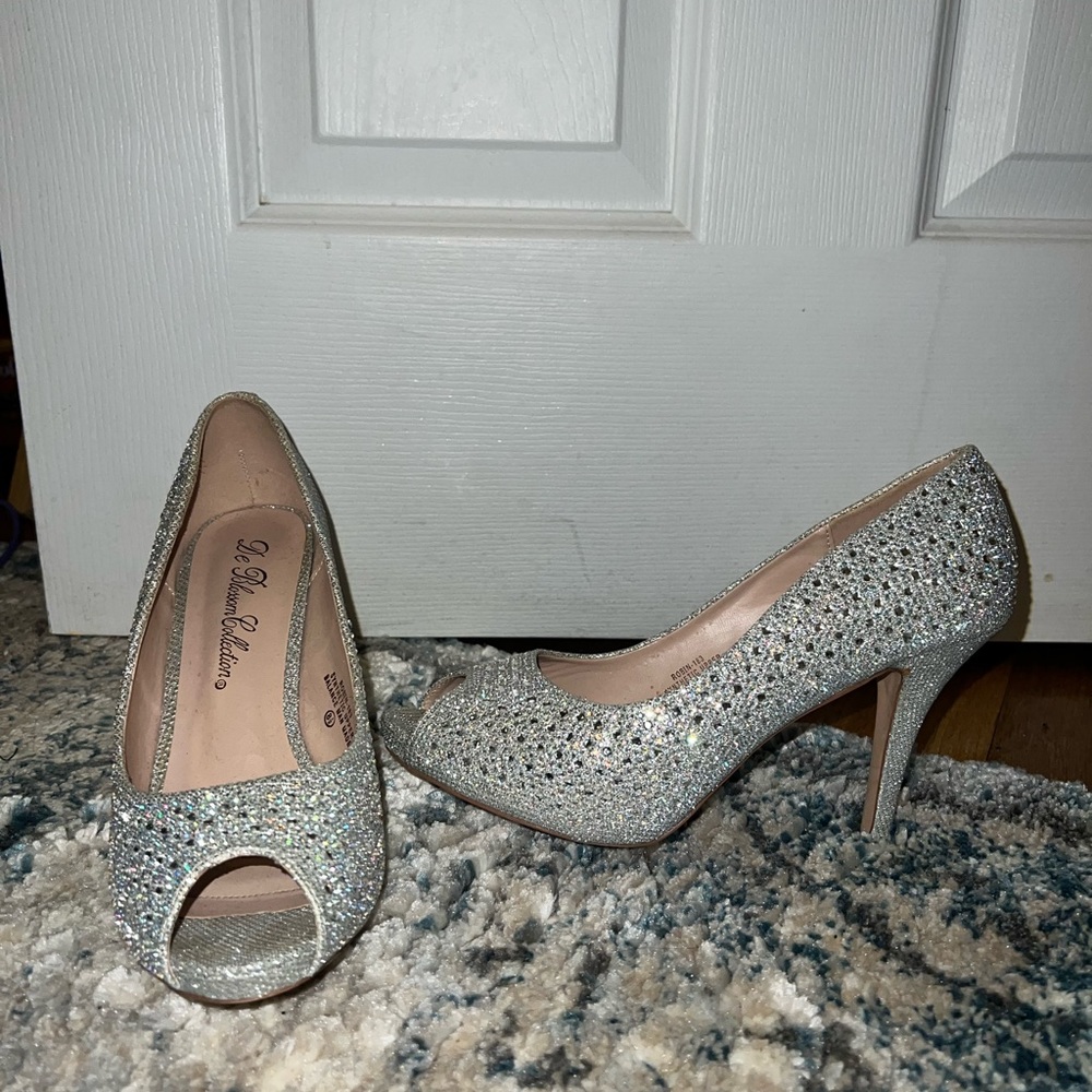 4 inch sparkly high heels